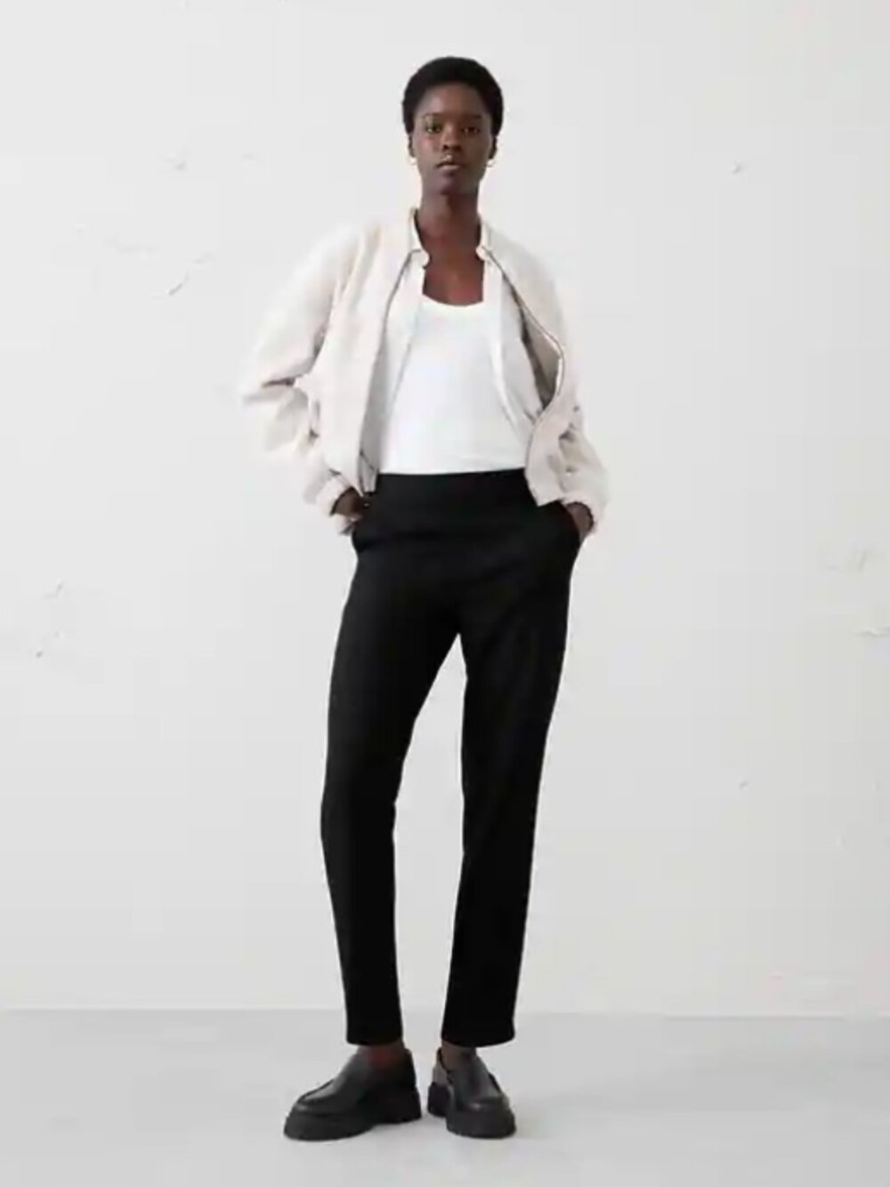 Banana Republic Black Hayden Straight Leg Dress Pants 6